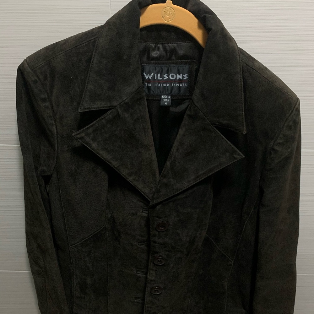 Brown leather jacket